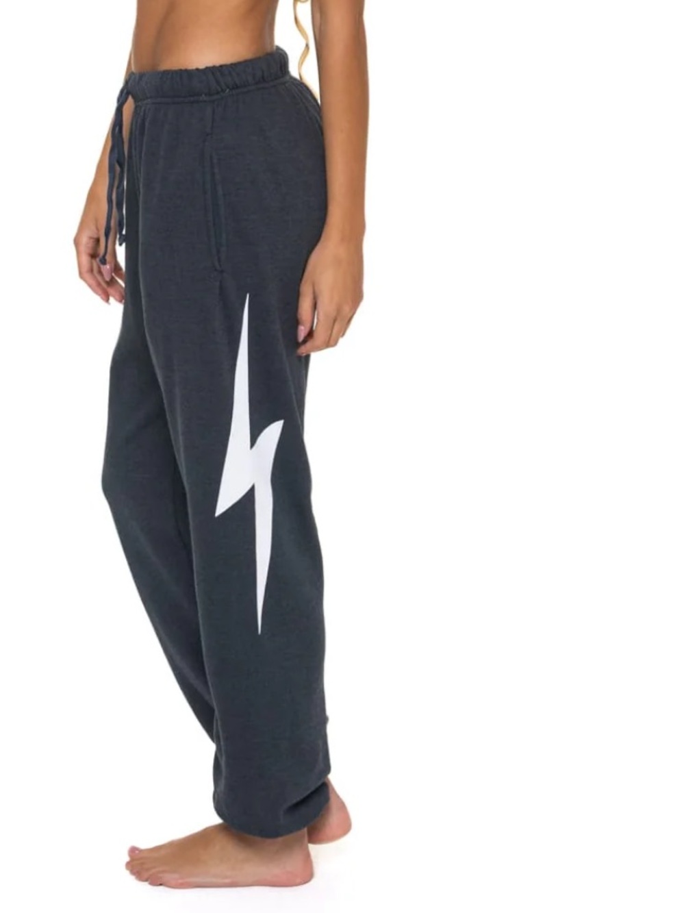 Aviator nation black bolt sweatpants unasex size small